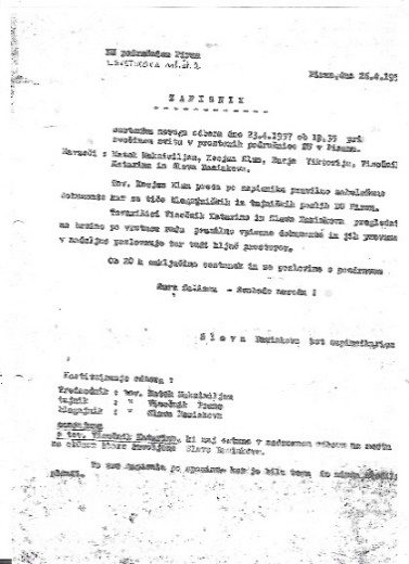 Št.2 - Zapisnik iz leta 1957